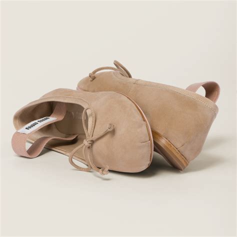 Sand Beige Suede Ballerinas 